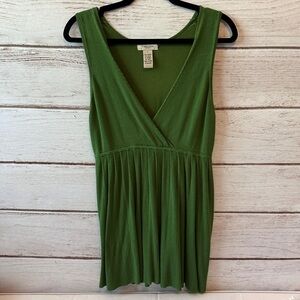 Vertigo Paris Green Sleeveless Knit Top - Size L Lightweight Office Career